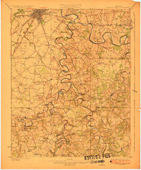 Bowling Green Kentucky Historical topographic map, 1:62500 scale, 15 X 15 Minute, Year 1923
