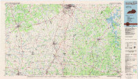 Bowling Green Kentucky Historical topographic map, 1:100000 scale, 30 X 60 Minute, Year 1985
