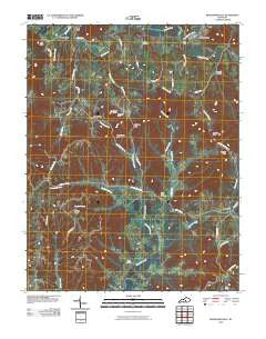 Bradfordsville Kentucky Historical topographic map, 1:24000 scale, 7.5 X 7.5 Minute, Year 2010