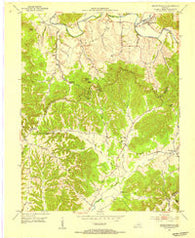 Bradfordsville Kentucky Historical topographic map, 1:24000 scale, 7.5 X 7.5 Minute, Year 1952