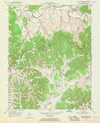 Bradfordsville Kentucky Historical topographic map, 1:24000 scale, 7.5 X 7.5 Minute, Year 1952