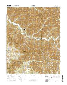 Bradfordsville NE Kentucky Current topographic map, 1:24000 scale, 7.5 X 7.5 Minute, Year 2016