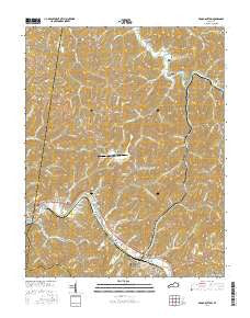 Broad Bottom Kentucky Current topographic map, 1:24000 scale, 7.5 X 7.5 Minute, Year 2016