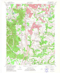 Brooks Kentucky Historical topographic map, 1:24000 scale, 7.5 X 7.5 Minute, Year 1981