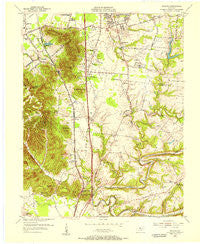 Brooks Kentucky Historical topographic map, 1:24000 scale, 7.5 X 7.5 Minute, Year 1955