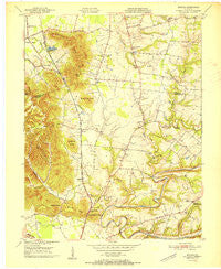 Brooks Kentucky Historical topographic map, 1:24000 scale, 7.5 X 7.5 Minute, Year 1951