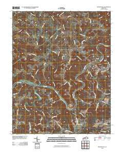 Brownsville Kentucky Historical topographic map, 1:24000 scale, 7.5 X 7.5 Minute, Year 2010