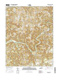 Brownsville Kentucky Current topographic map, 1:24000 scale, 7.5 X 7.5 Minute, Year 2016