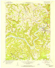 Brownsville Kentucky Historical topographic map, 1:24000 scale, 7.5 X 7.5 Minute, Year 1954