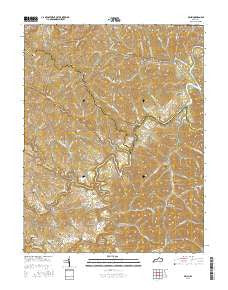 Bruin Kentucky Current topographic map, 1:24000 scale, 7.5 X 7.5 Minute, Year 2016