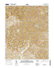 Brush Grove Kentucky Current topographic map, 1:24000 scale, 7.5 X 7.5 Minute, Year 2016
