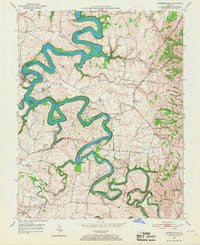 Bryantsville Kentucky Historical topographic map, 1:24000 scale, 7.5 X 7.5 Minute, Year 1952