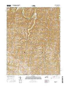 Buckeye Kentucky Current topographic map, 1:24000 scale, 7.5 X 7.5 Minute, Year 2016