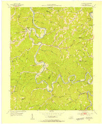 Buckhorn Kentucky Historical topographic map, 1:24000 scale, 7.5 X 7.5 Minute, Year 1953