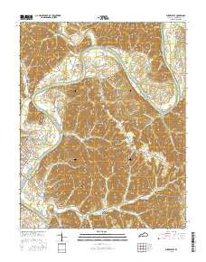 Burkesville Kentucky Current topographic map, 1:24000 scale, 7.5 X 7.5 Minute, Year 2016