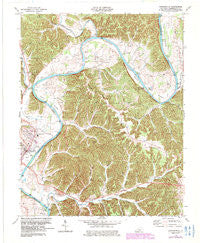 Burkesville Kentucky Historical topographic map, 1:24000 scale, 7.5 X 7.5 Minute, Year 1978