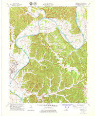 Burkesville Kentucky Historical topographic map, 1:24000 scale, 7.5 X 7.5 Minute, Year 1978