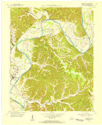 Burkesville Kentucky Historical topographic map, 1:24000 scale, 7.5 X 7.5 Minute, Year 1953