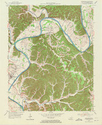 Burkesville Kentucky Historical topographic map, 1:24000 scale, 7.5 X 7.5 Minute, Year 1953