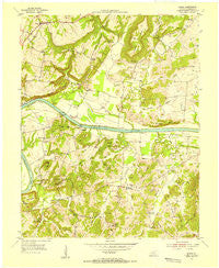Burna Kentucky Historical topographic map, 1:24000 scale, 7.5 X 7.5 Minute, Year 1954