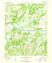Burna Kentucky Historical topographic map, 1:24000 scale, 7.5 X 7.5 Minute, Year 1954