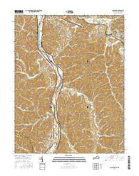 Burnaugh Kentucky Current topographic map, 1:24000 scale, 7.5 X 7.5 Minute, Year 2016