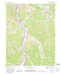 Burnaugh Kentucky Historical topographic map, 1:24000 scale, 7.5 X 7.5 Minute, Year 1972