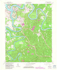 Burnside Kentucky Historical topographic map, 1:24000 scale, 7.5 X 7.5 Minute, Year 1965