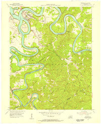 Burnside Kentucky Historical topographic map, 1:24000 scale, 7.5 X 7.5 Minute, Year 1954