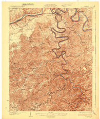 Burnside Kentucky Historical topographic map, 1:62500 scale, 15 X 15 Minute, Year 1932