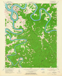 Burnside Kentucky Historical topographic map, 1:24000 scale, 7.5 X 7.5 Minute, Year 1954