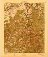 Burnside Kentucky Historical topographic map, 1:62500 scale, 15 X 15 Minute, Year 1932