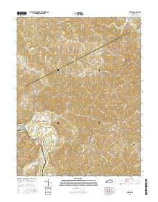 Butler Kentucky Current topographic map, 1:24000 scale, 7.5 X 7.5 Minute, Year 2016