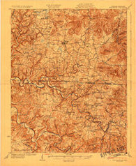 Byrdstown Tennessee Historical topographic map, 1:62500 scale, 15 X 15 Minute, Year 1929