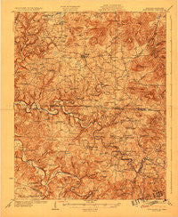 Byrdstown Tennessee Historical topographic map, 1:62500 scale, 15 X 15 Minute, Year 1929