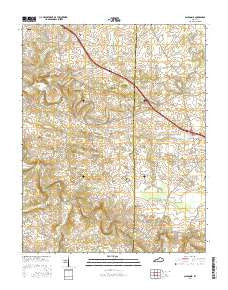 Caledonia Kentucky Current topographic map, 1:24000 scale, 7.5 X 7.5 Minute, Year 2016