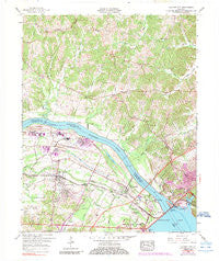 Calvert City Kentucky Historical topographic map, 1:24000 scale, 7.5 X 7.5 Minute, Year 1958