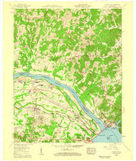 Calvert City Kentucky Historical topographic map, 1:24000 scale, 7.5 X 7.5 Minute, Year 1958