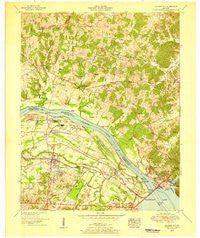 Calvert City Kentucky Historical topographic map, 1:24000 scale, 7.5 X 7.5 Minute, Year 1955
