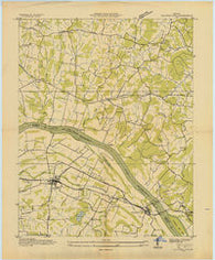 Calvert City Kentucky Historical topographic map, 1:24000 scale, 7.5 X 7.5 Minute, Year 1936