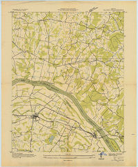 Calvert City Kentucky Historical topographic map, 1:24000 scale, 7.5 X 7.5 Minute, Year 1936
