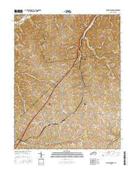 Campbellsburg Kentucky Current topographic map, 1:24000 scale, 7.5 X 7.5 Minute, Year 2016