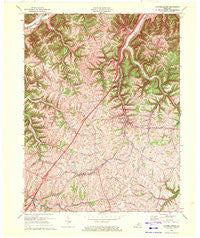 Campbellsburg Kentucky Historical topographic map, 1:24000 scale, 7.5 X 7.5 Minute, Year 1969