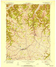 Campbellsburg Kentucky Historical topographic map, 1:24000 scale, 7.5 X 7.5 Minute, Year 1952