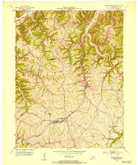 Campbellsburg Kentucky Historical topographic map, 1:24000 scale, 7.5 X 7.5 Minute, Year 1952