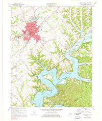 Campbellsville Kentucky Historical topographic map, 1:24000 scale, 7.5 X 7.5 Minute, Year 1970