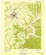 Campbellsville Kentucky Historical topographic map, 1:24000 scale, 7.5 X 7.5 Minute, Year 1953