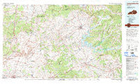 Campbellsville Kentucky Historical topographic map, 1:100000 scale, 30 X 60 Minute, Year 1986