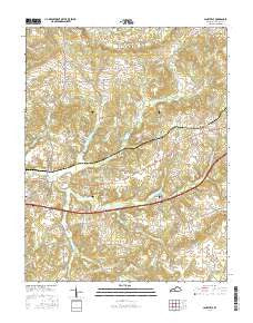 Caneyville Kentucky Current topographic map, 1:24000 scale, 7.5 X 7.5 Minute, Year 2016