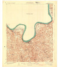 Cannelton Indiana Historical topographic map, 1:62500 scale, 15 X 15 Minute, Year 1934